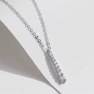 New GRA Certified .925 Moissanite Diamond graduated Stone Necklace